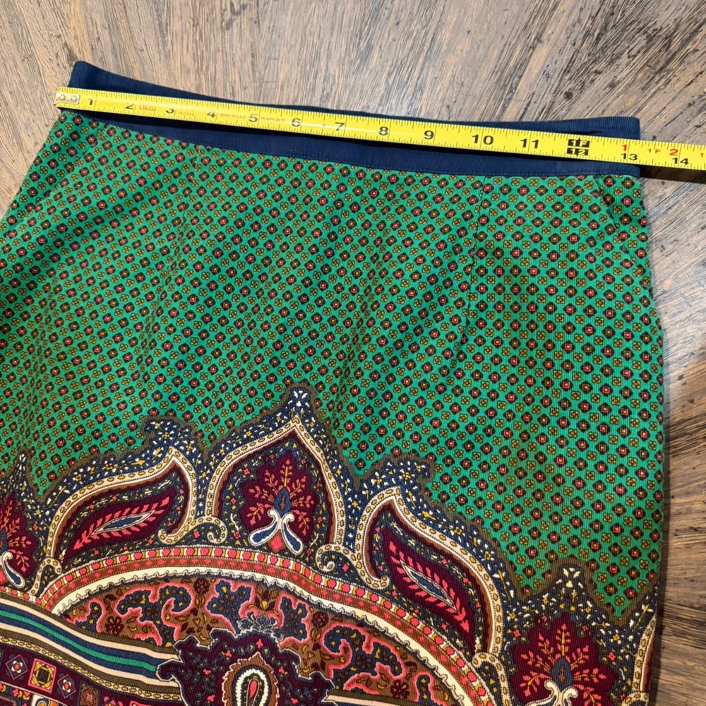 Anthropologie Edmé & Esyllte Corduroy Skirt | Lined | Boho Paisley |‎ Size 0